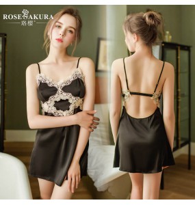 FEE ET MOI Sexy Romantic Seethrough Body Sleepwear (Black)